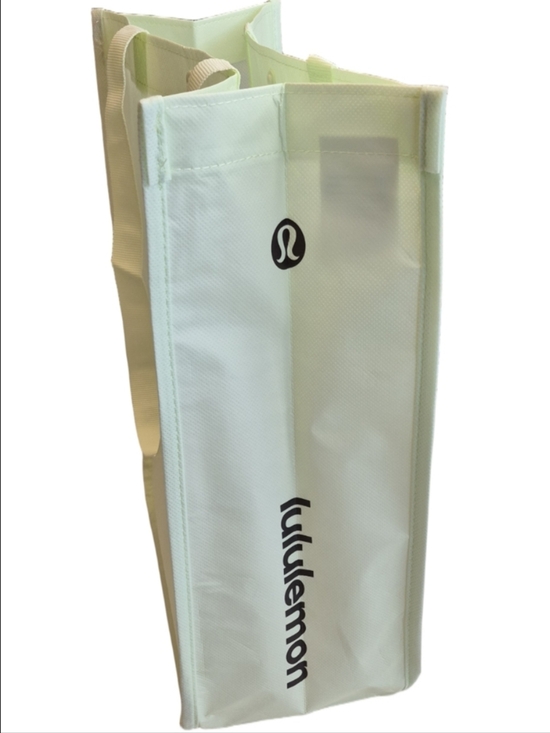 Lululemon Bright Lime Green Large Reusable Shopping Tote Bag Limited Edition - Picture 3 of 3